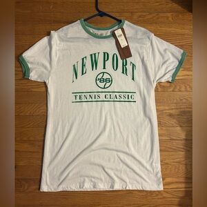 NWT Retro Brand for Anthropologie Ringer Tee M